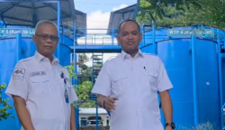 Wakil Wali Kota Palopo, Akhmad Syarifuddin bersama Direktur Operasional Perumda Tirta Mangkaluku Kota Palopo.